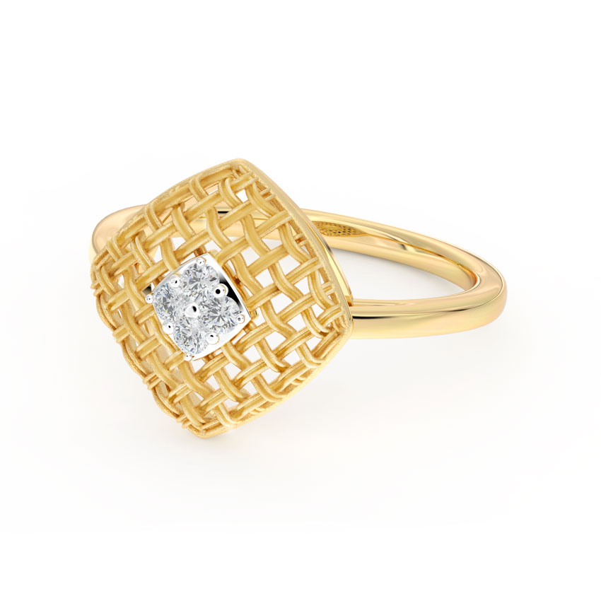 Checkered Twill Diamond Ring Checkered Twill Diamond Ring