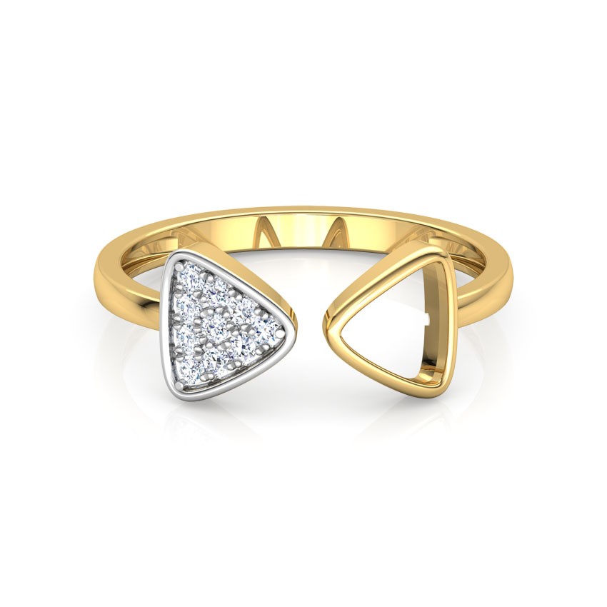 Dual Trigon Diamond Ring