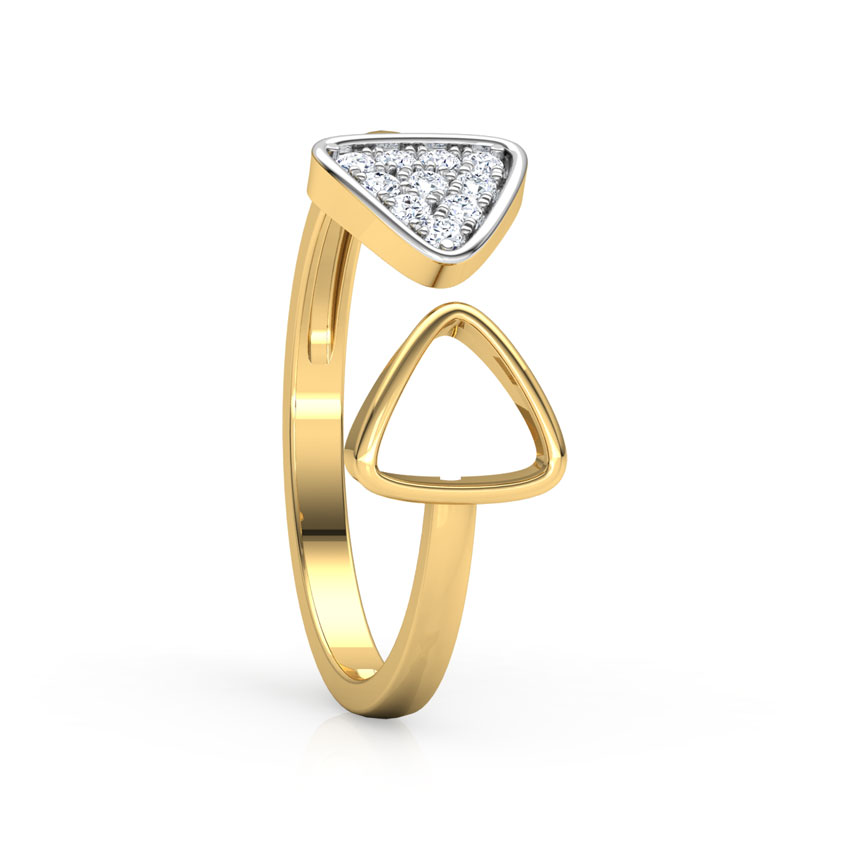 Dual Trigon Diamond Ring