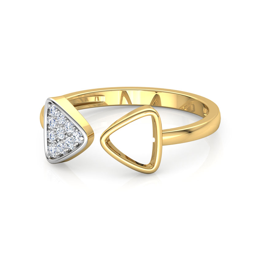 Dual Trigon Diamond Ring