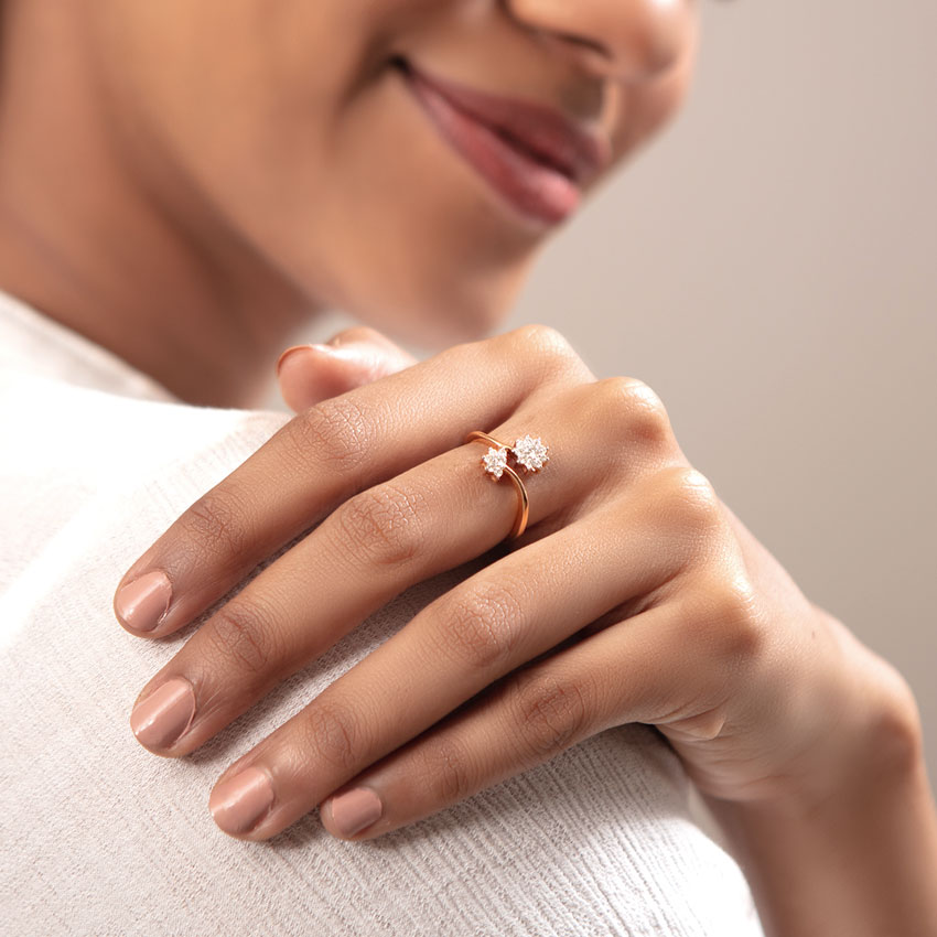 Duo Gleaming Diamond Ring