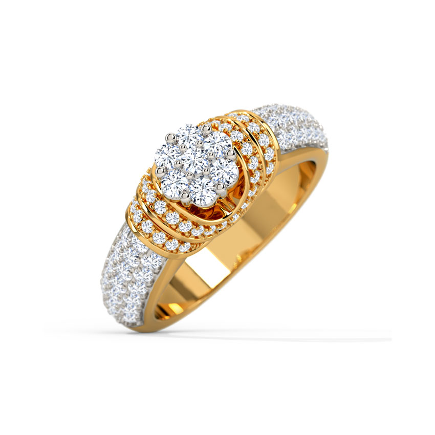 Cluster Crest Diamond Ring