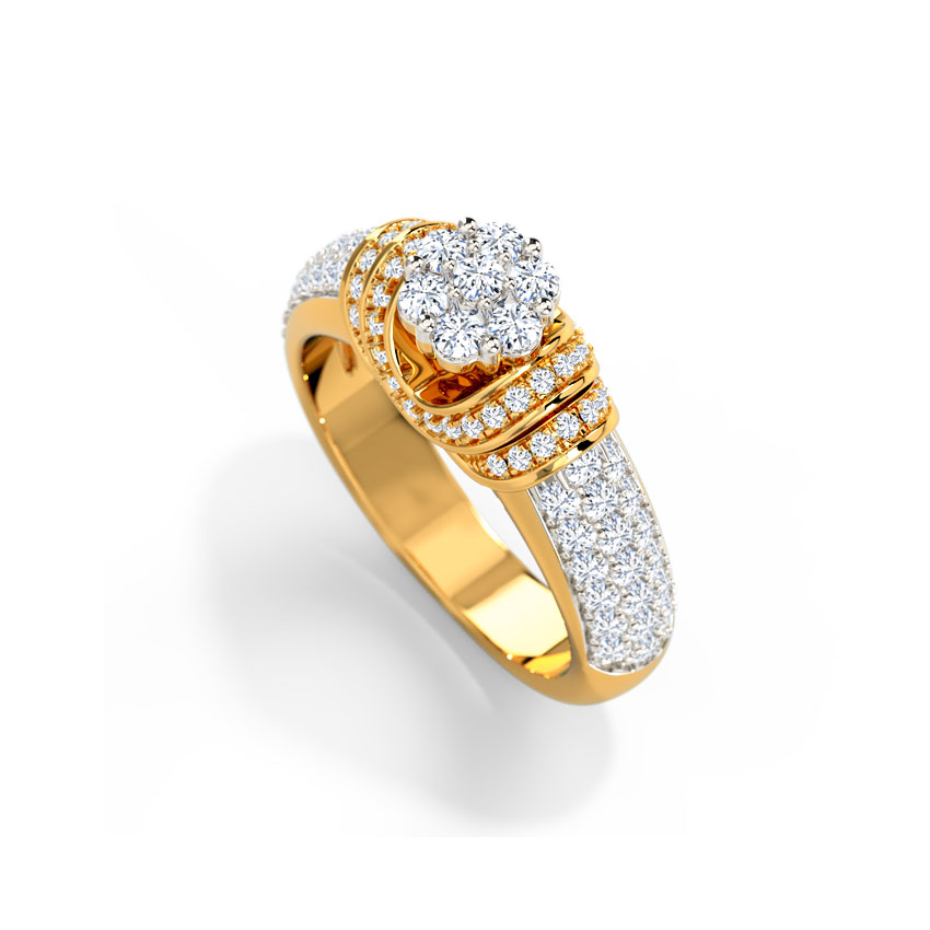 Cluster Crest Diamond Ring
