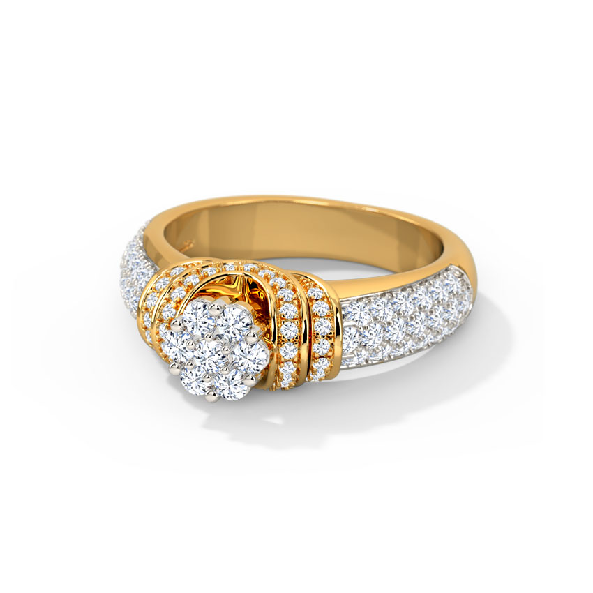 Cluster Crest Diamond Ring