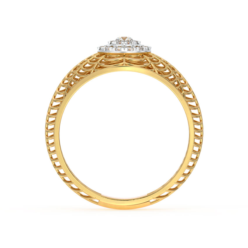 Elaborate Mesh Cocktail Diamond Ring