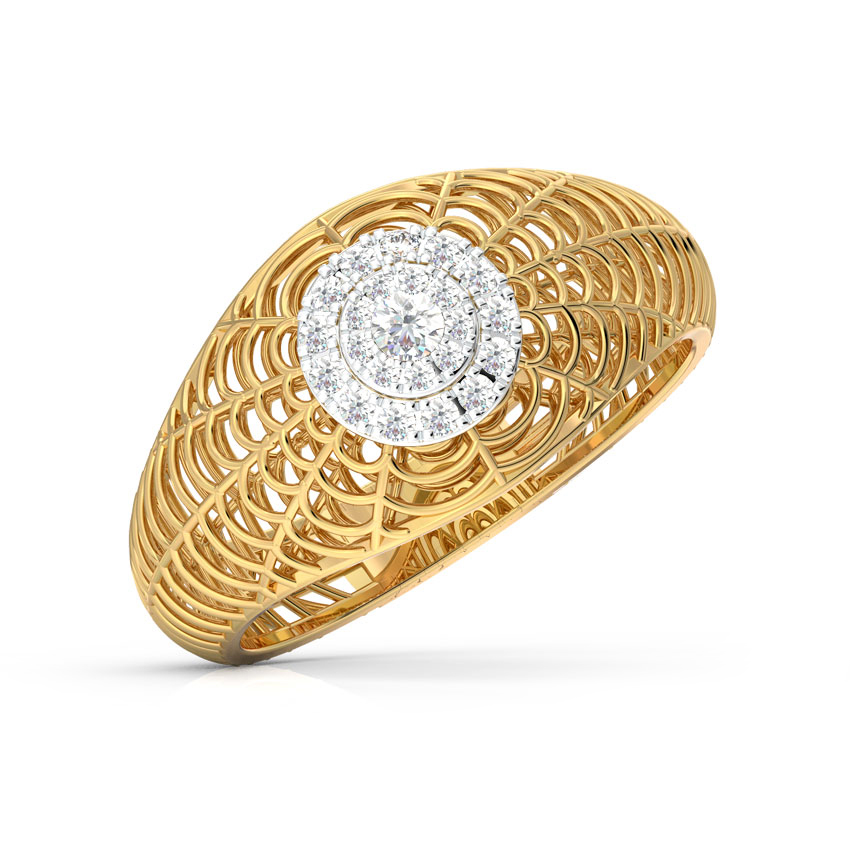 Elaborate Mesh Cocktail Ring