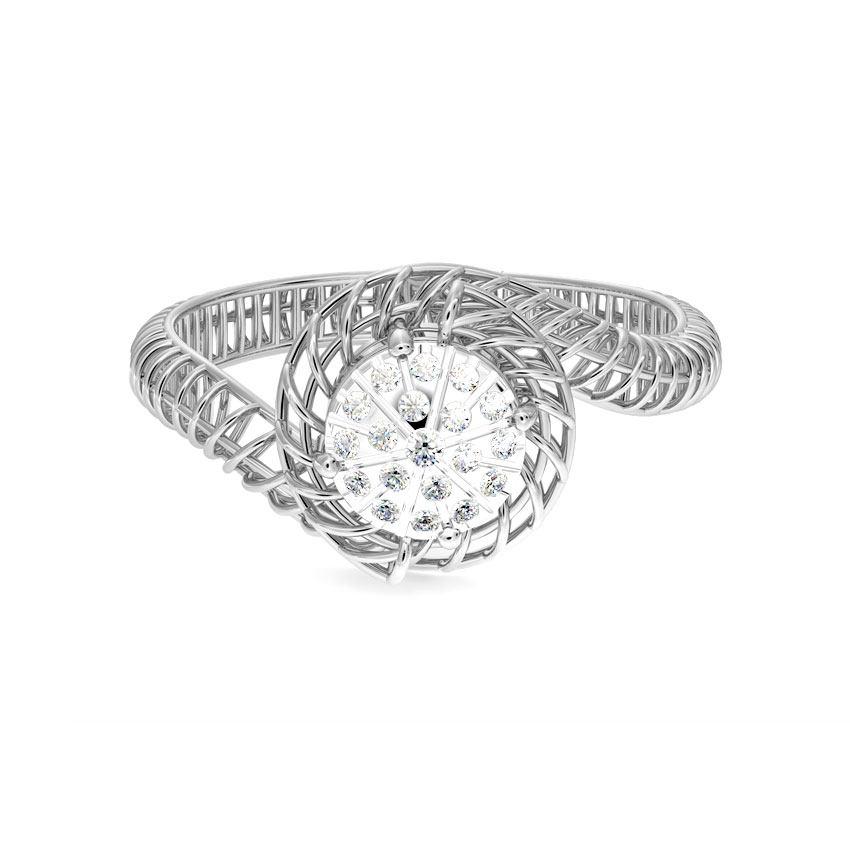 Twine Mesh Cluster Diamond Ring Twine Mesh Cluster Diamond Ring