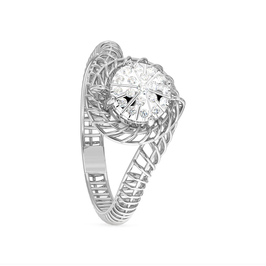 Twine Mesh Cluster Diamond Ring Twine Mesh Cluster Diamond Ring