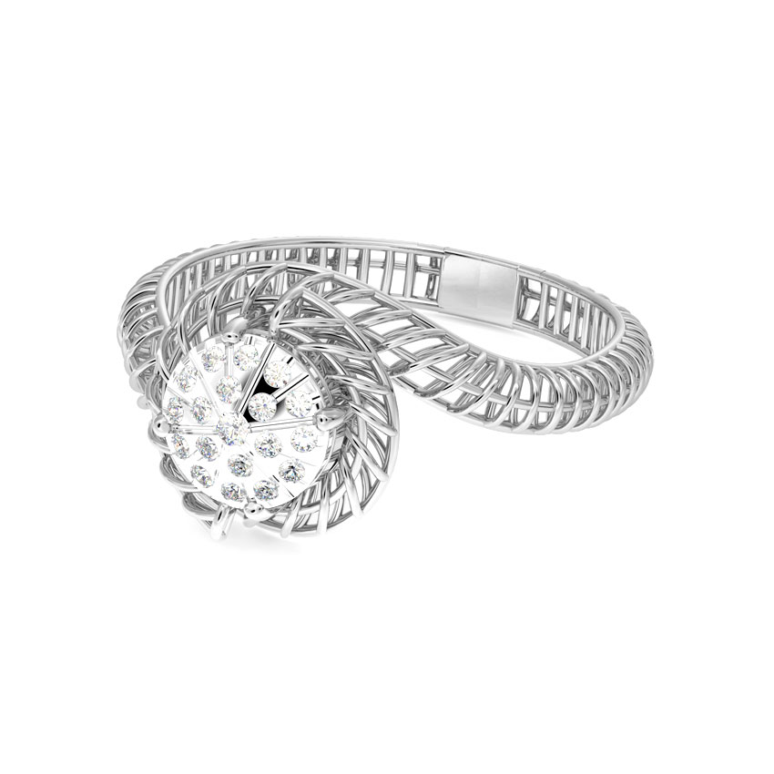 Twine Mesh Cluster Diamond Ring Twine Mesh Cluster Diamond Ring