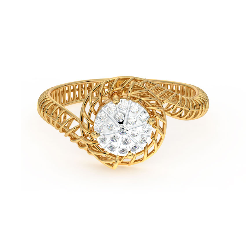 Twine Mesh Cluster Diamond Ring Twine Mesh Cluster Diamond Ring