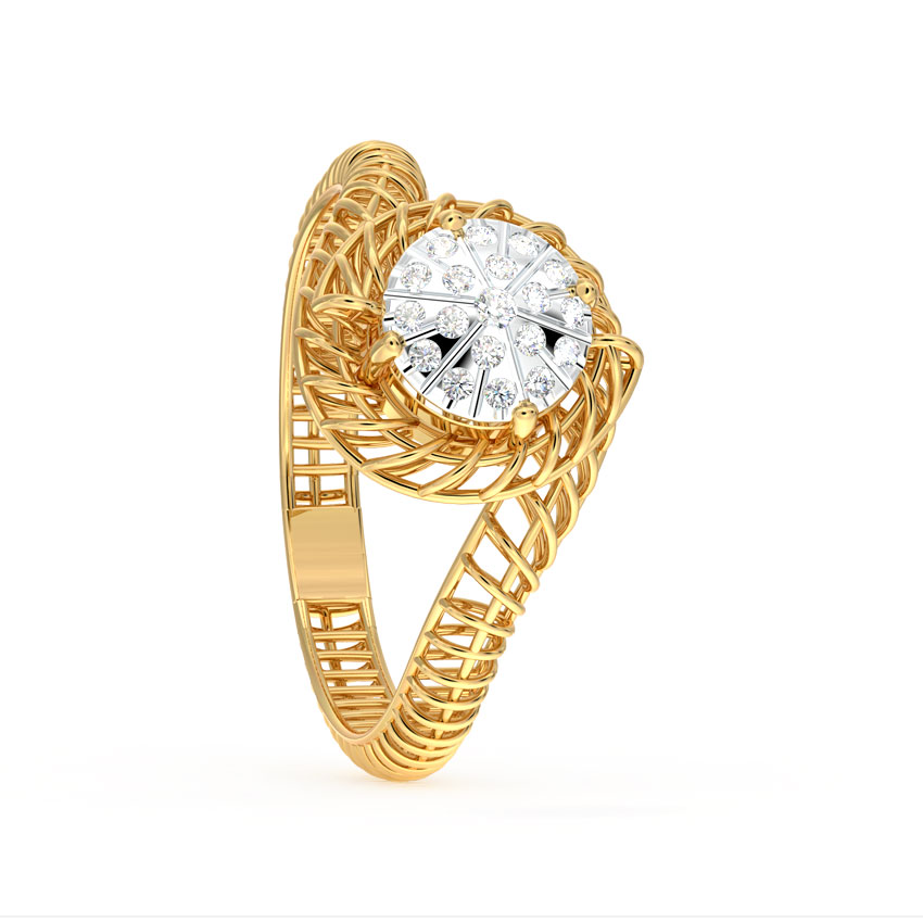 Twine Mesh Cluster Diamond Ring Twine Mesh Cluster Diamond Ring