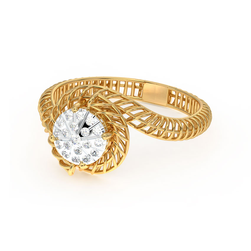 Twine Mesh Cluster Diamond Ring Twine Mesh Cluster Diamond Ring