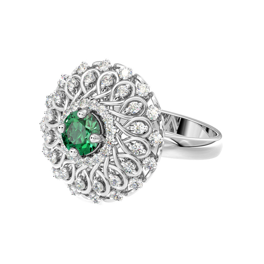 Ornate Cocktail Diamond Ring