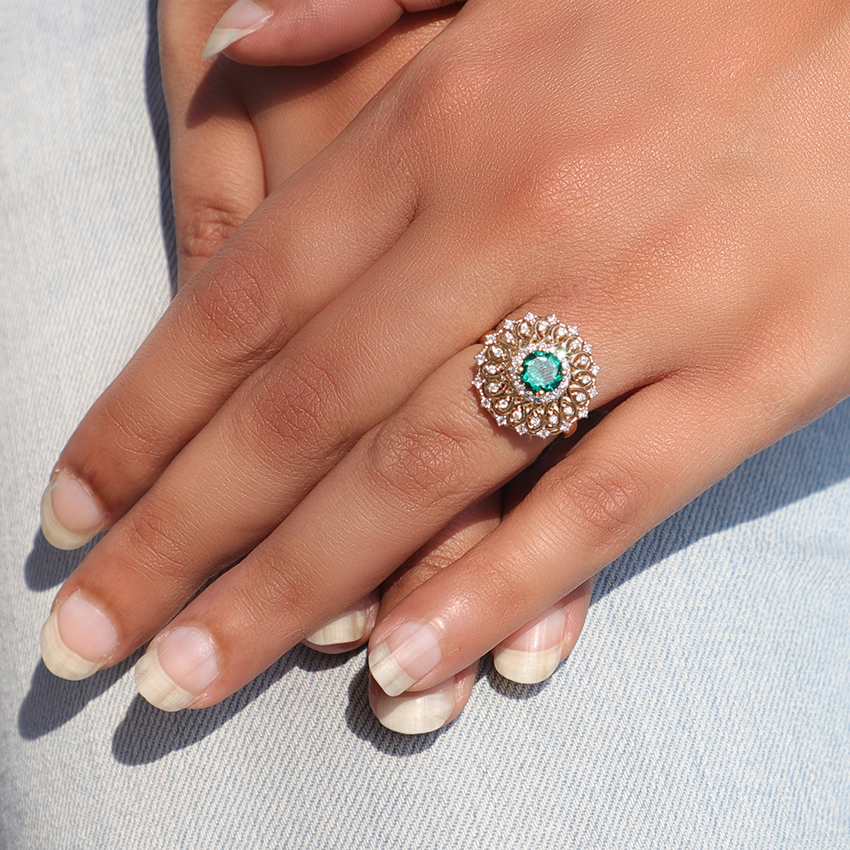 Ornate Cocktail Diamond Ring