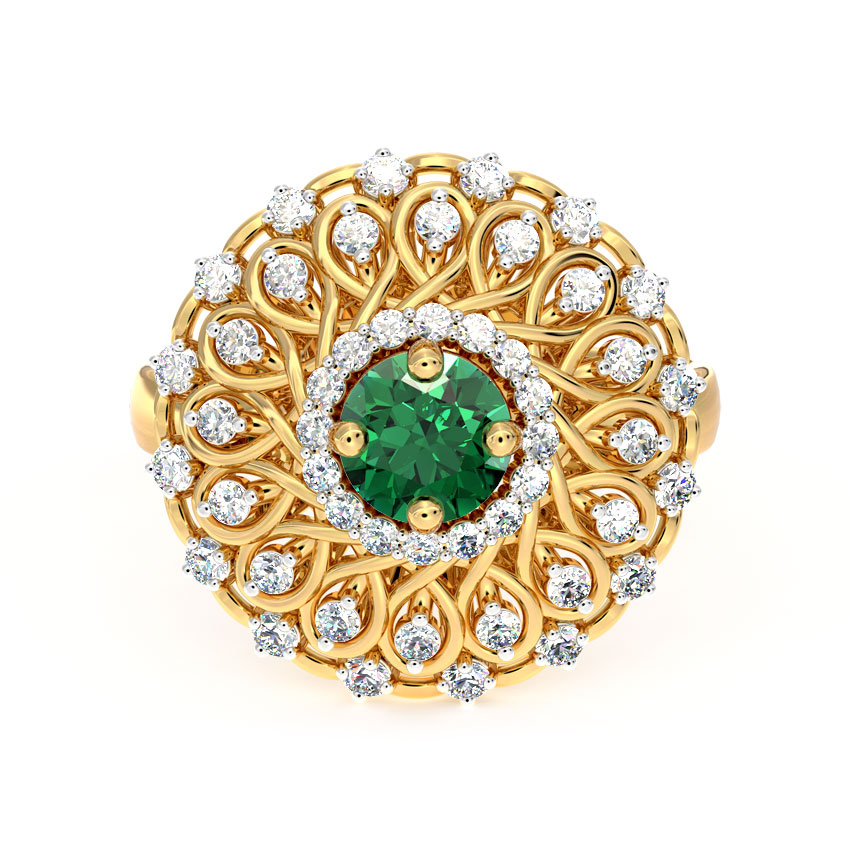 Ornate Cocktail Diamond Ring