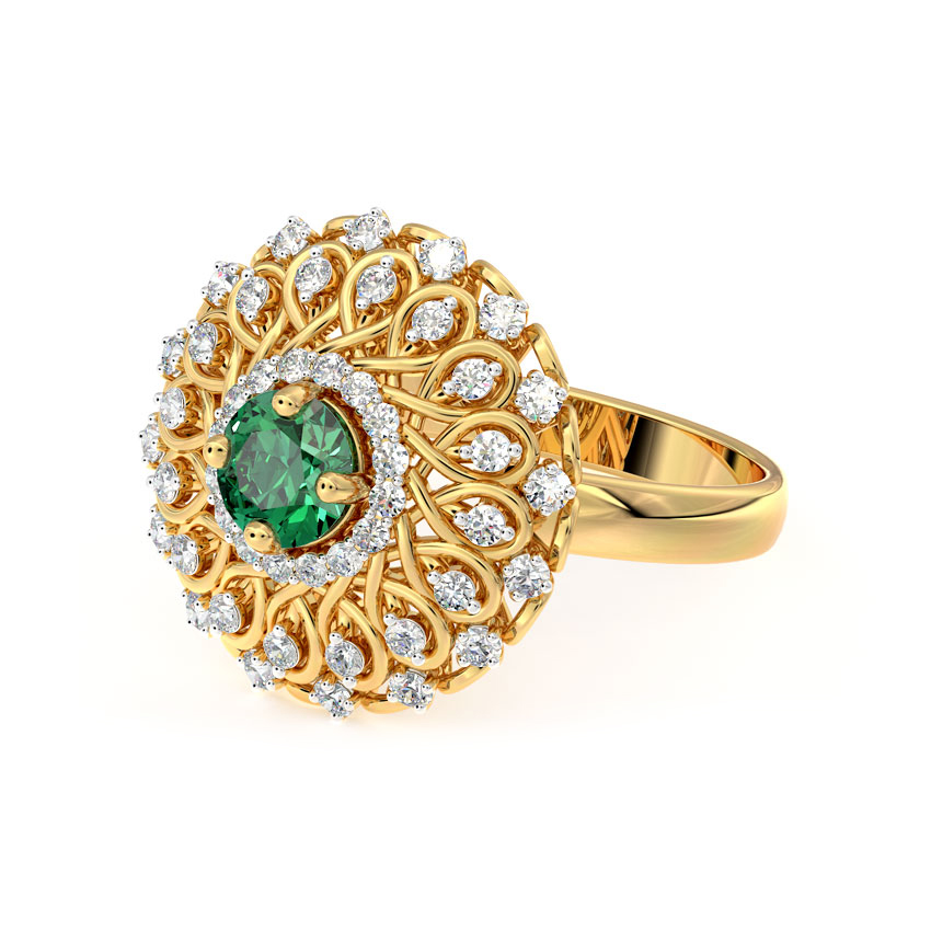 Ornate Cocktail Diamond Ring