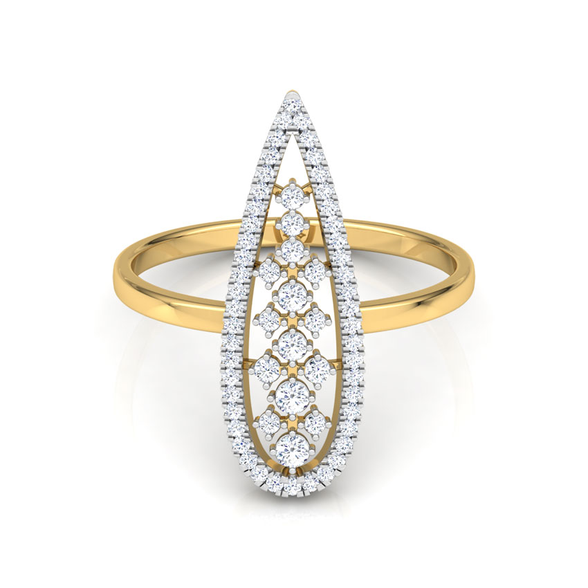 Pear Lattice Diamond Ring Pear Lattice Diamond Ring