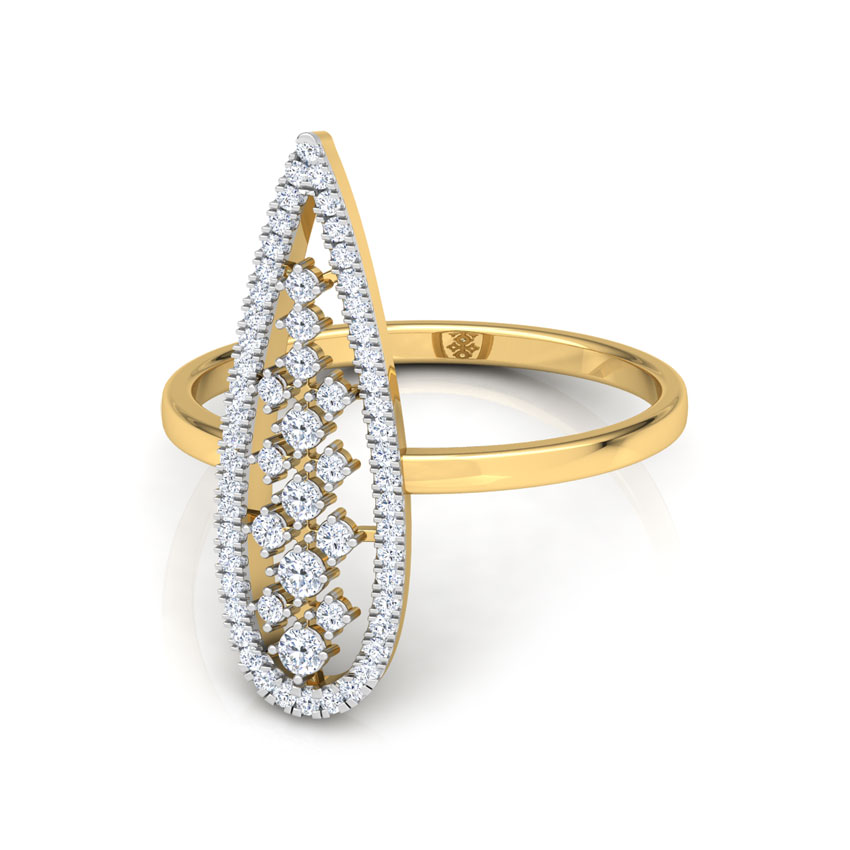 Pear Lattice Diamond Ring Pear Lattice Diamond Ring
