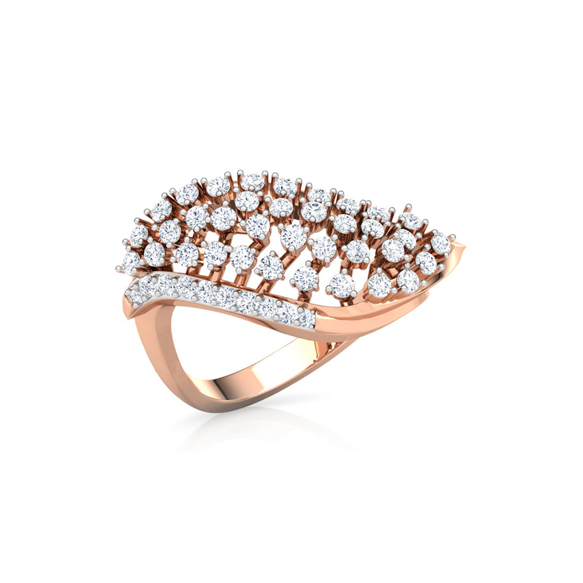 Wavy Cluster Diamond Ring Wavy Cluster Diamond Ring