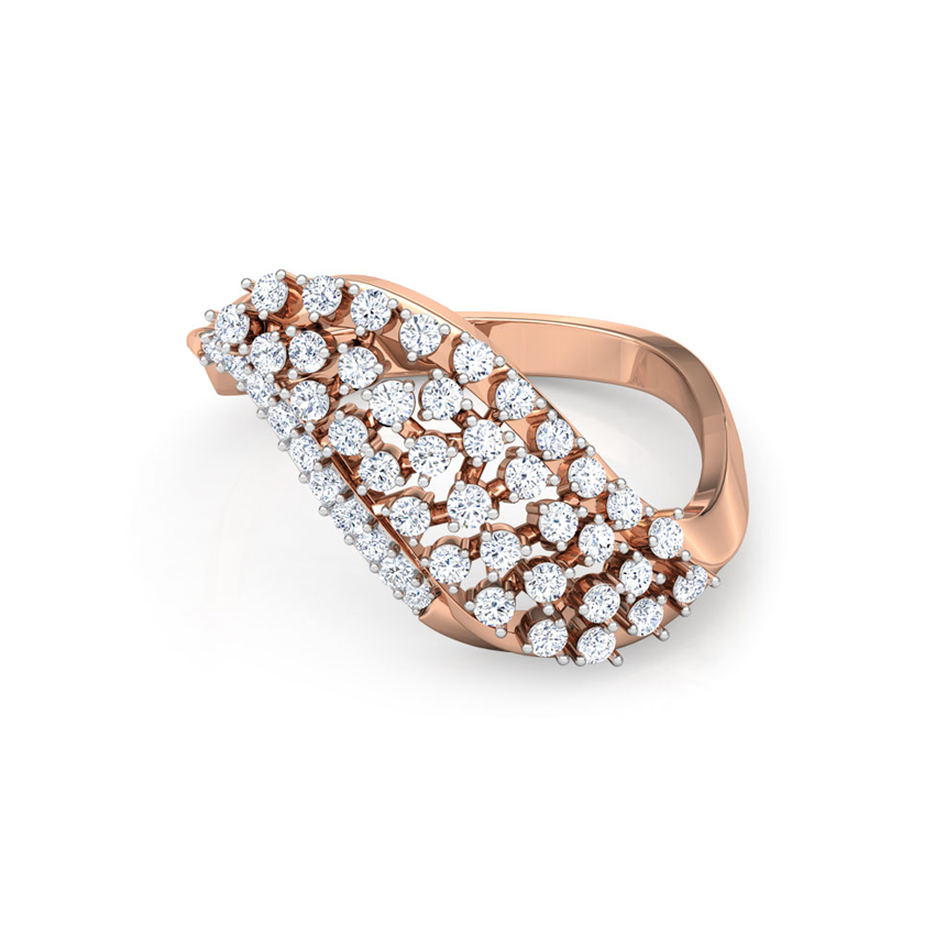 Wavy Cluster Diamond Ring Wavy Cluster Diamond Ring