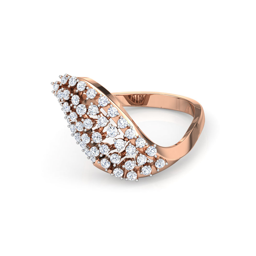 Wavy Cluster Diamond Ring Wavy Cluster Diamond Ring