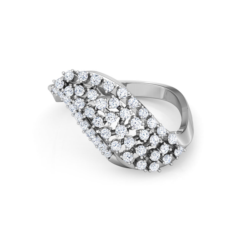 Wavy Cluster Diamond Ring Wavy Cluster Diamond Ring
