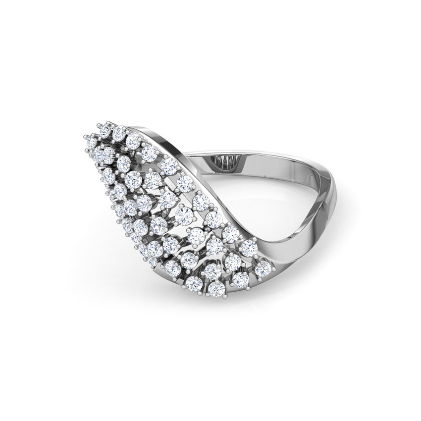 Wavy Cluster Diamond Ring Wavy Cluster Diamond Ring