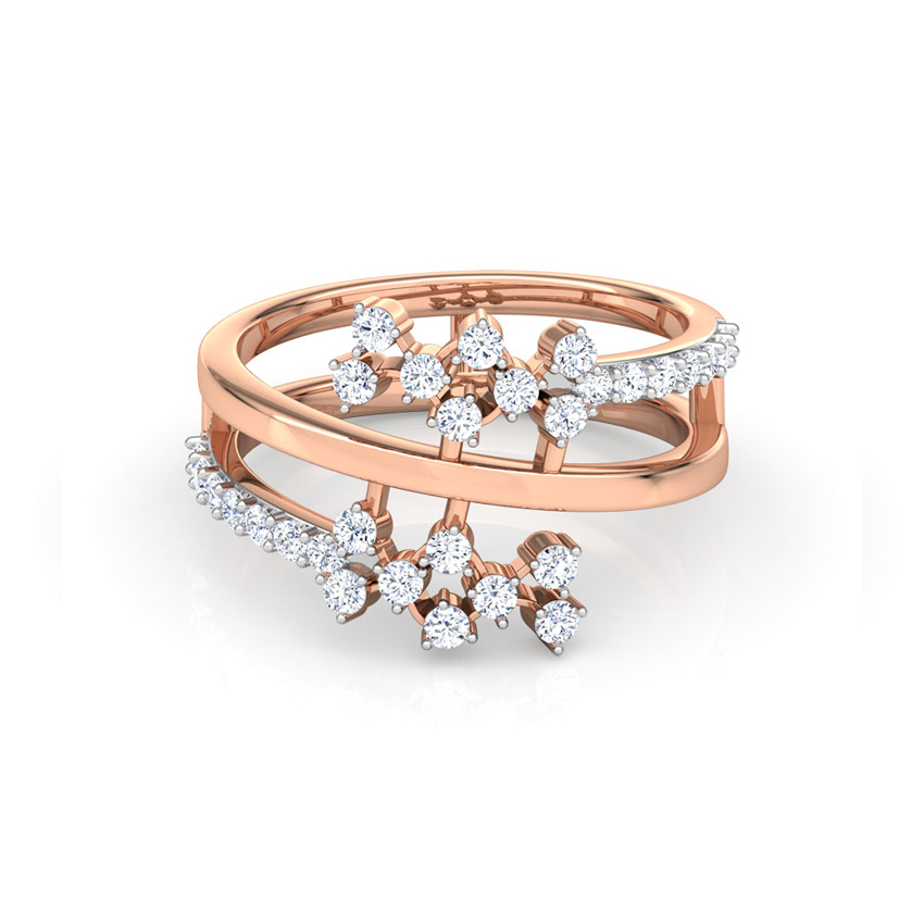 Curl Cluster Diamond Ring