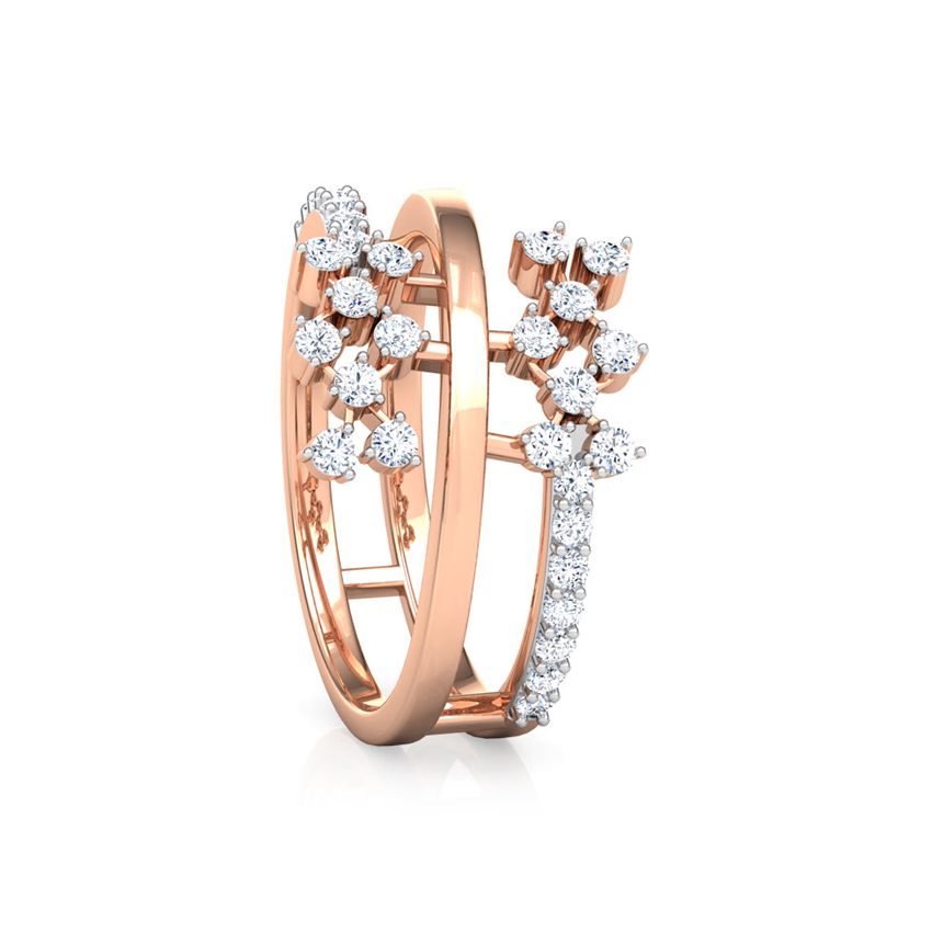 Curl Cluster Diamond Ring