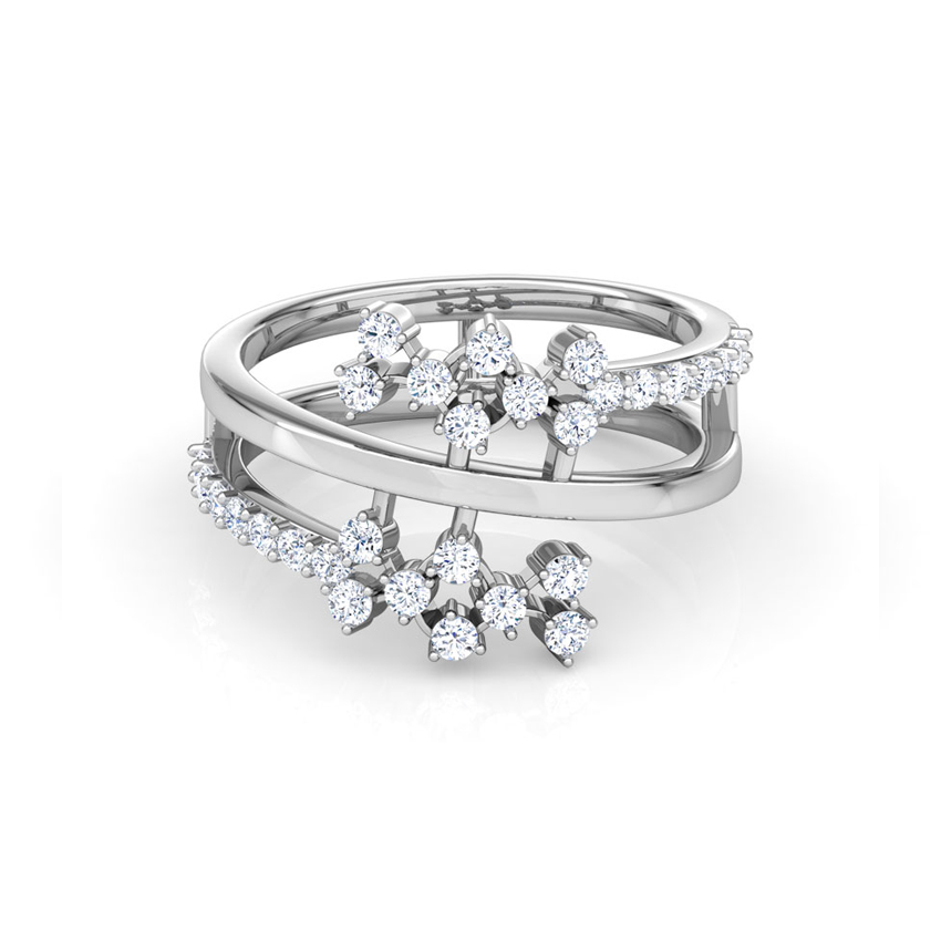 Curl Cluster Diamond Ring