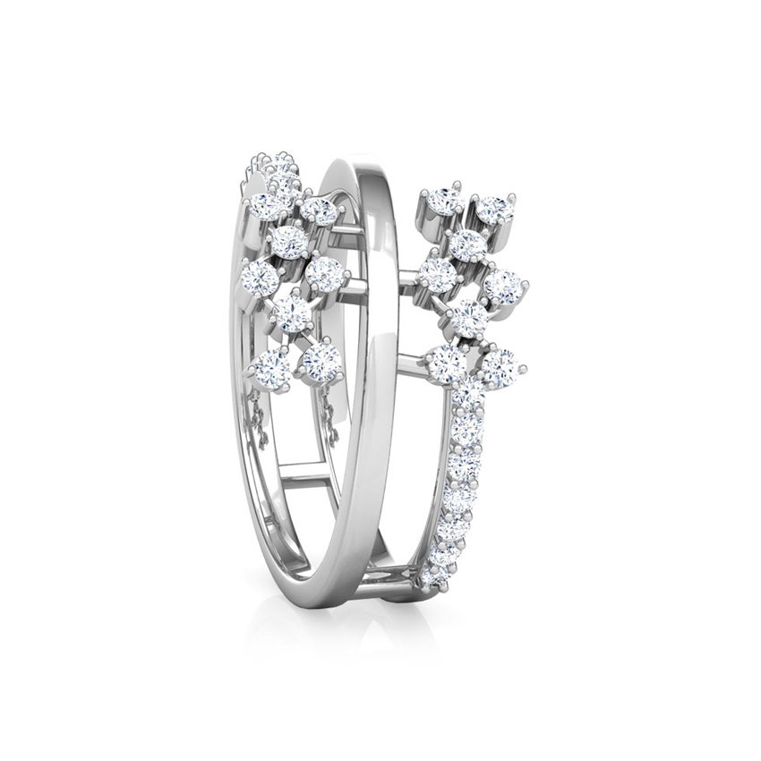 Curl Cluster Diamond Ring