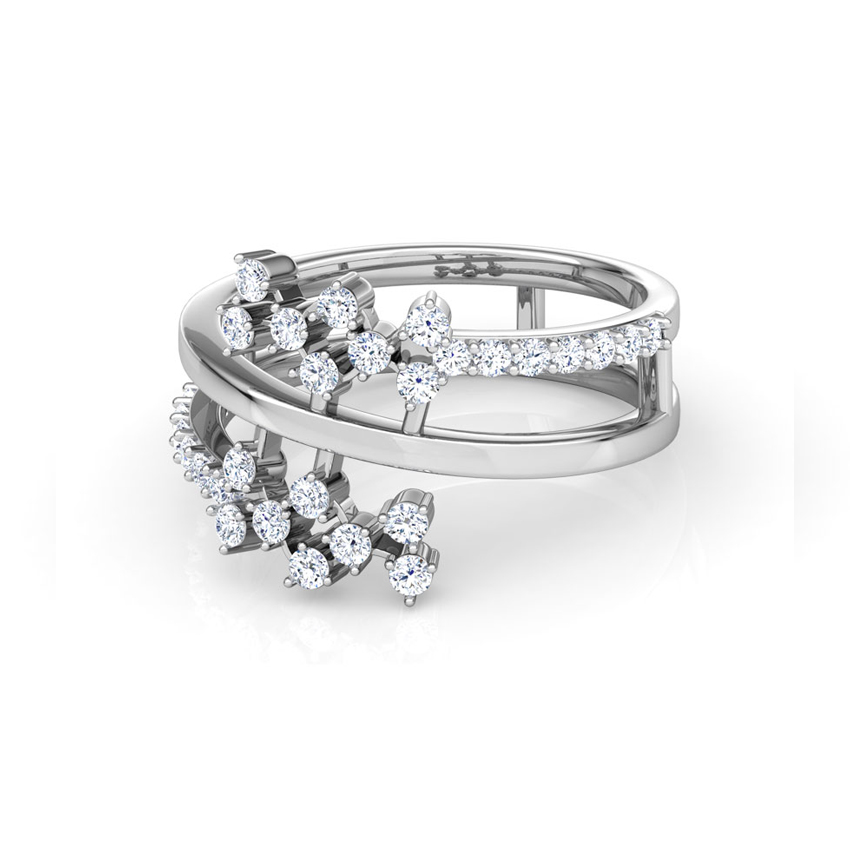 Curl Cluster Diamond Ring