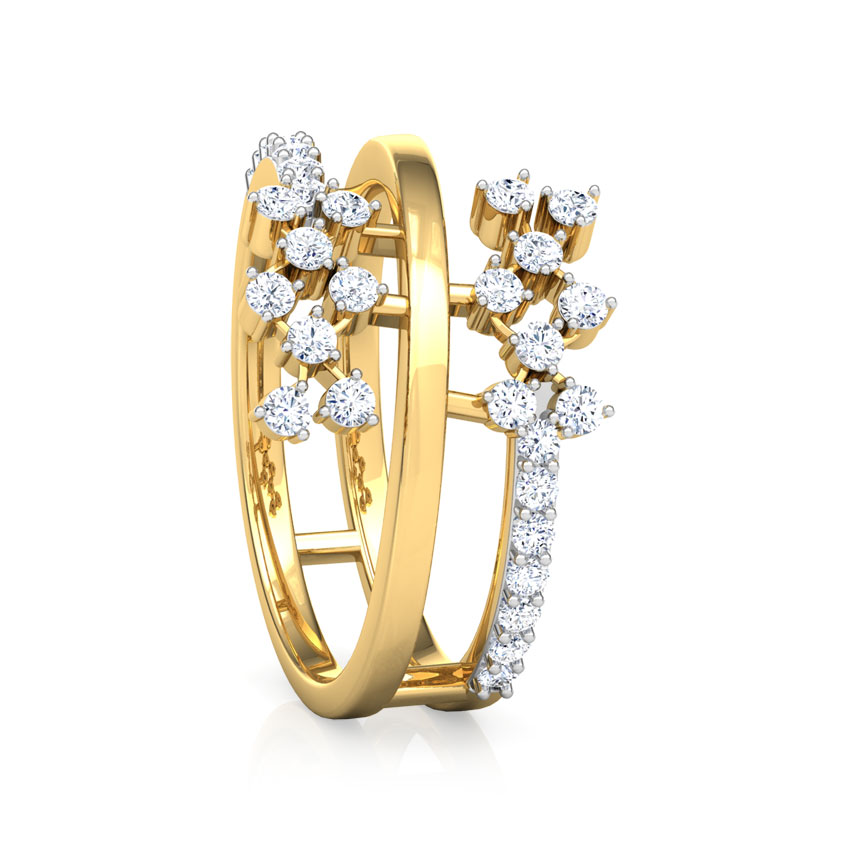 Curl Cluster Diamond Ring