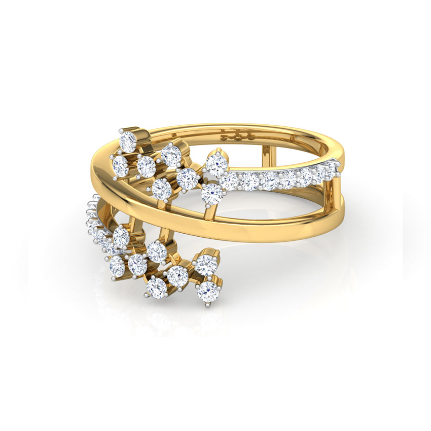 Curl Cluster Diamond Ring