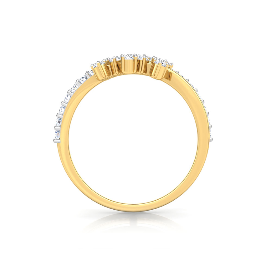 Curl Cluster Diamond Ring