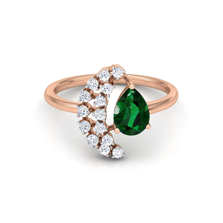 Crescent Cluster Diamond Ring Crescent Cluster Diamond Ring