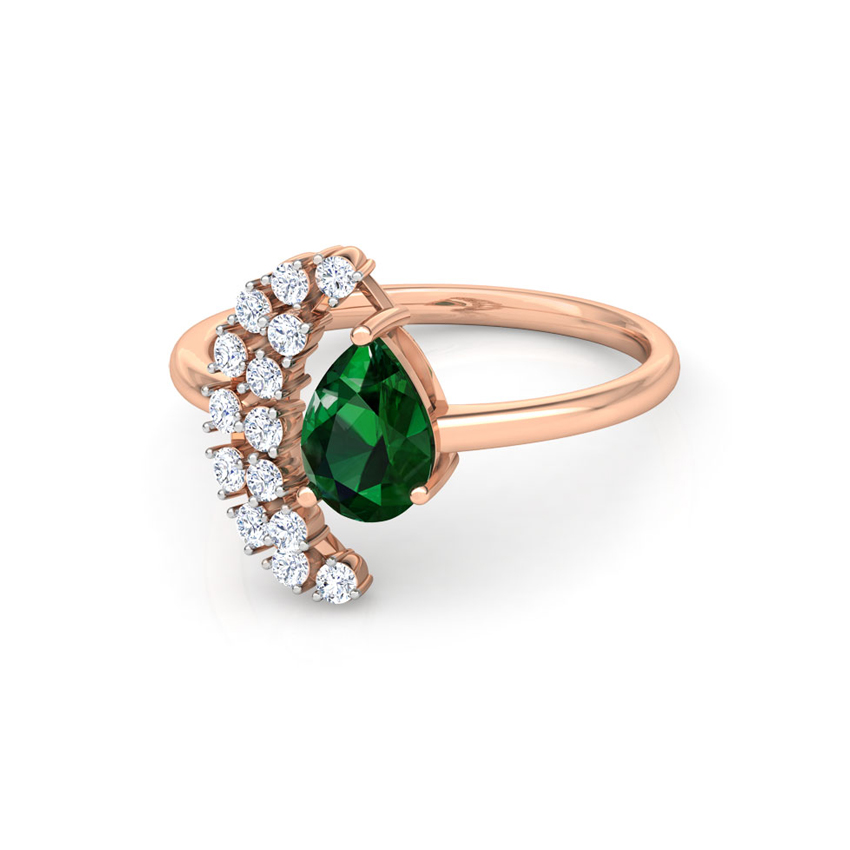 Crescent Cluster Diamond Ring Crescent Cluster Diamond Ring