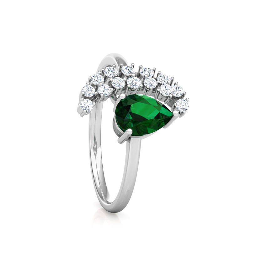 Crescent Cluster Diamond Ring Crescent Cluster Diamond Ring