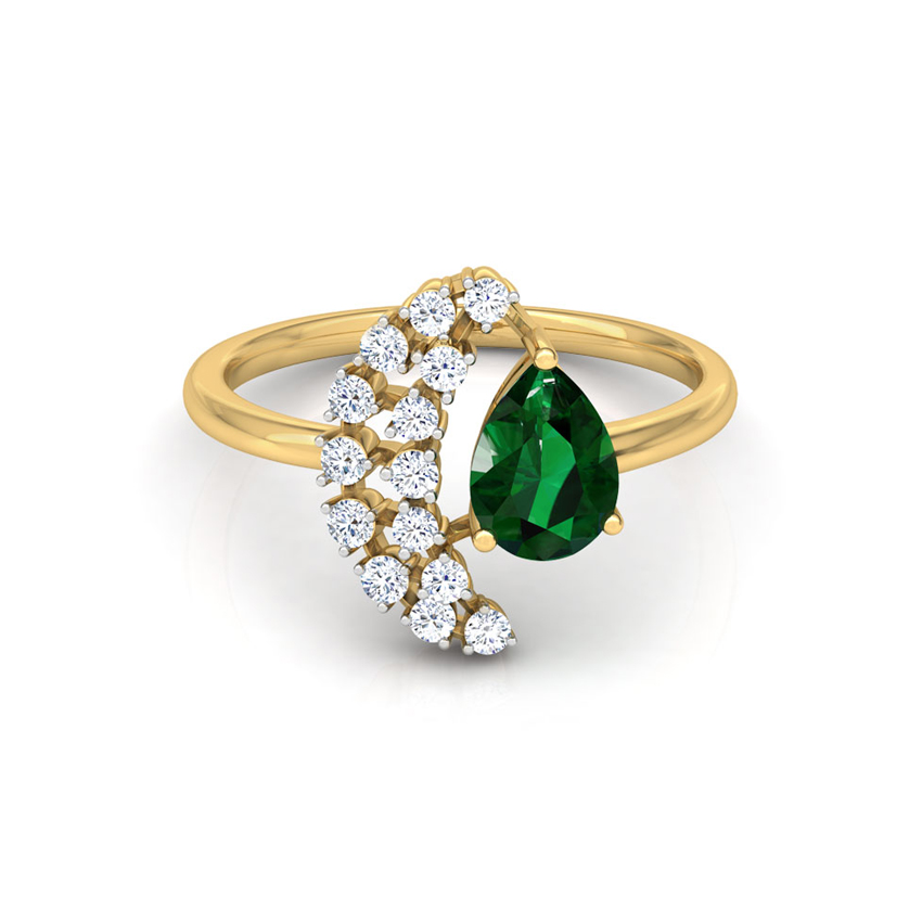 Crescent Cluster Diamond Ring Crescent Cluster Diamond Ring