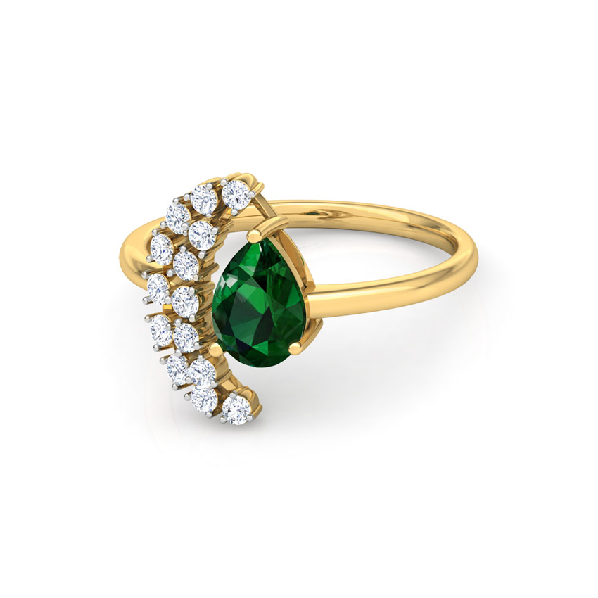 Crescent Cluster Diamond Ring Crescent Cluster Diamond Ring