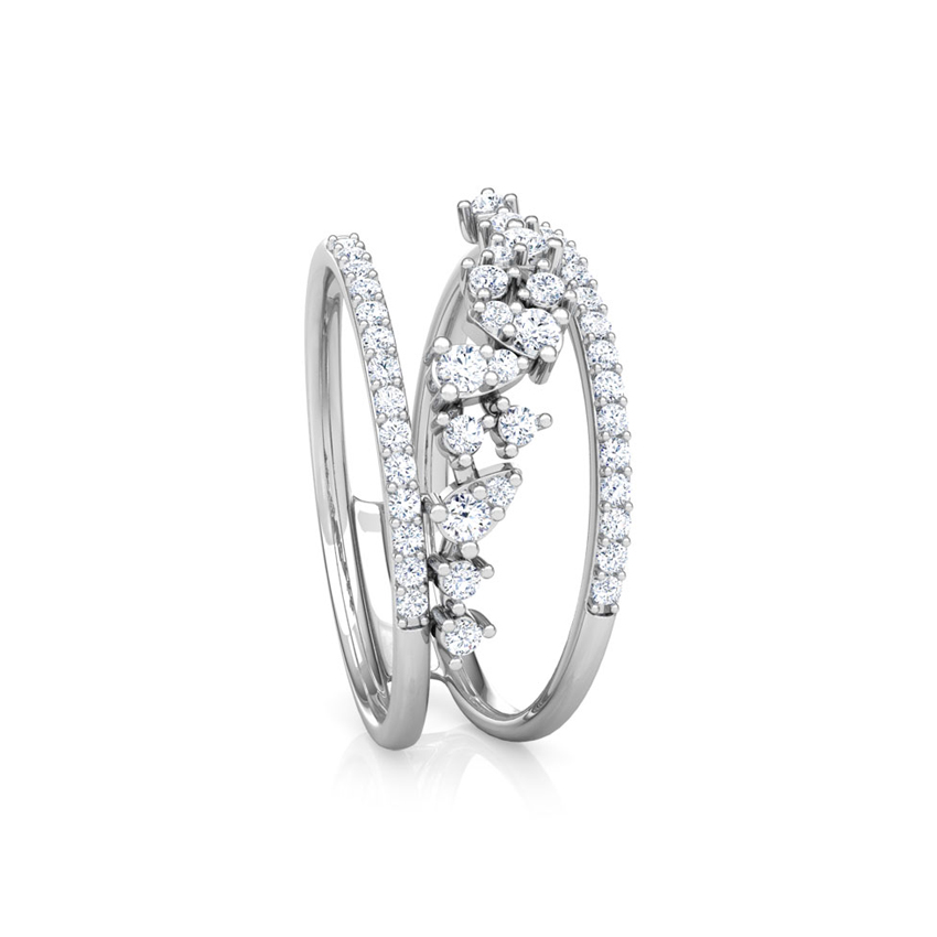 Skew Cluster Diamond Ring