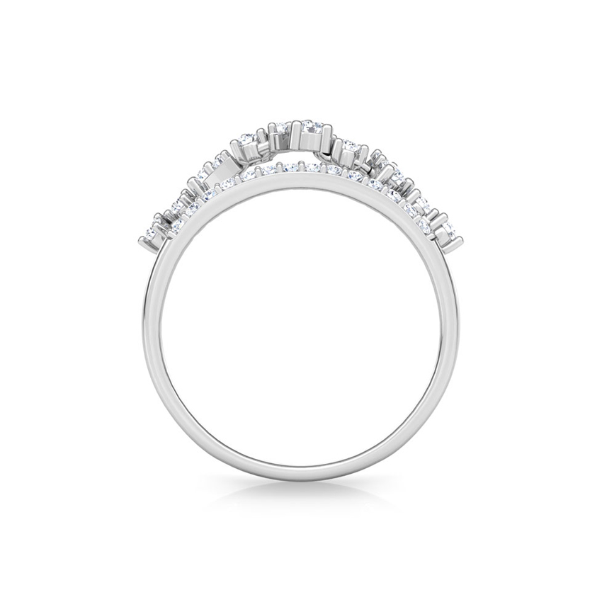 Skew Cluster Diamond Ring