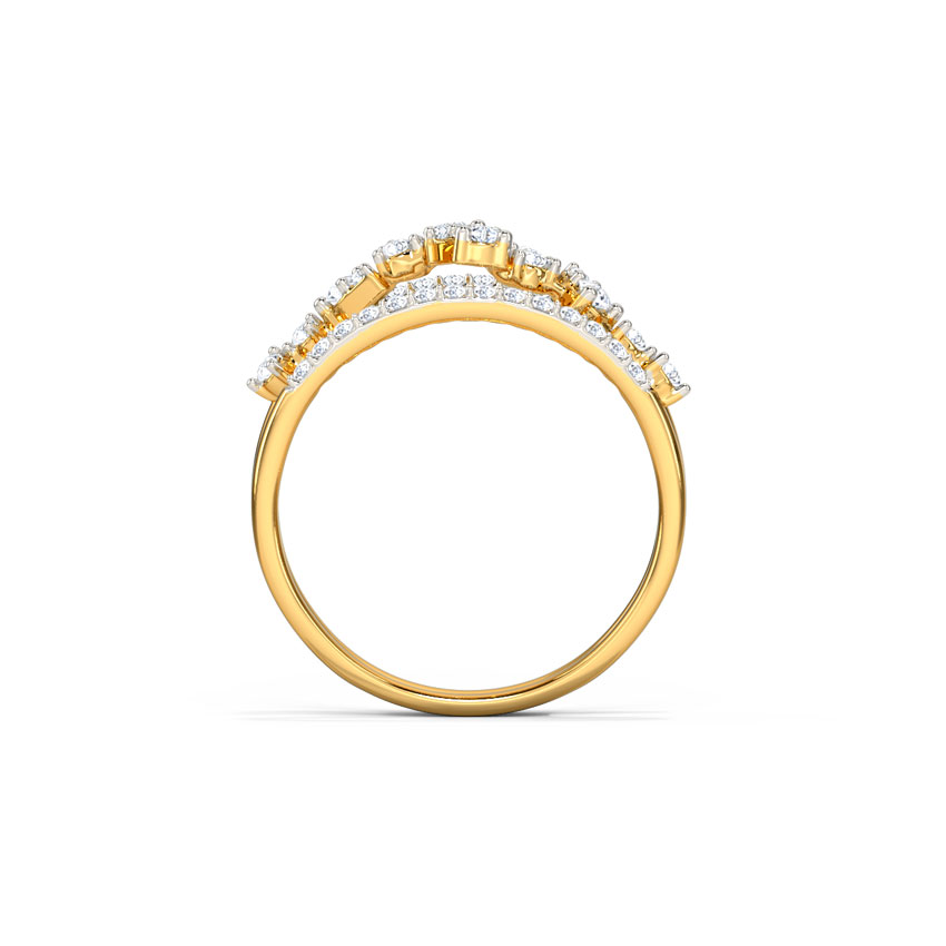 Skew Cluster Diamond Ring