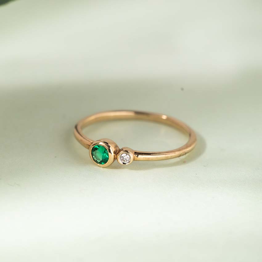 Dew Stackable Diamond Ring