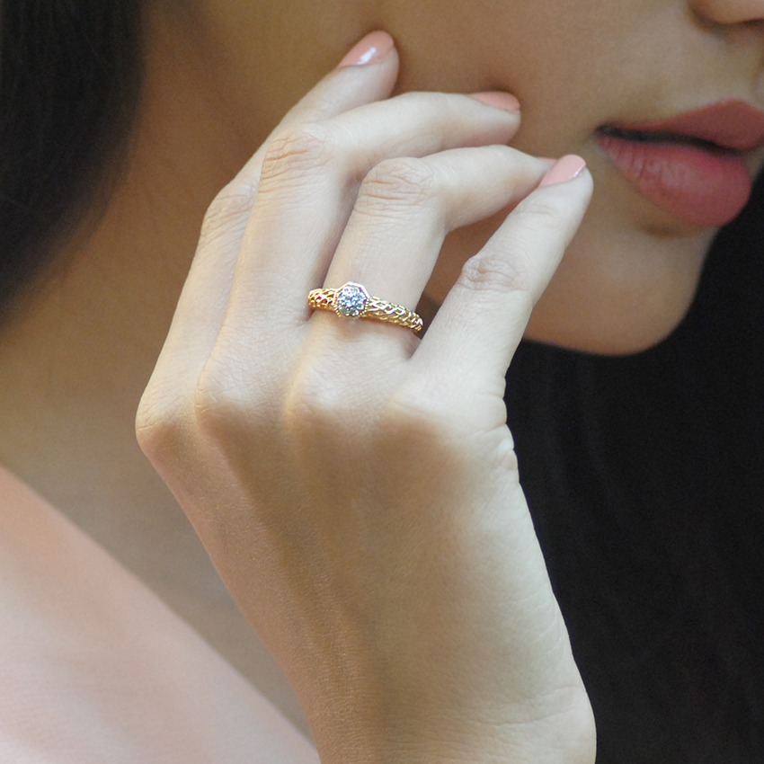 Hex Mesh Diamond Ring Hex Mesh Diamond Ring