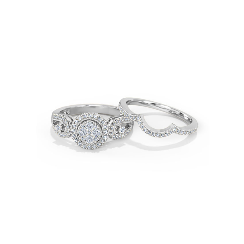 Diamond Rings 18 Karat White Gold The Crown Cardinal Diamond Ring