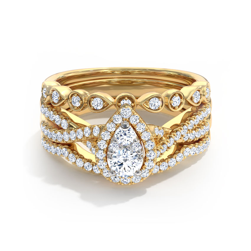 Shimmering Bridal Ring Set
