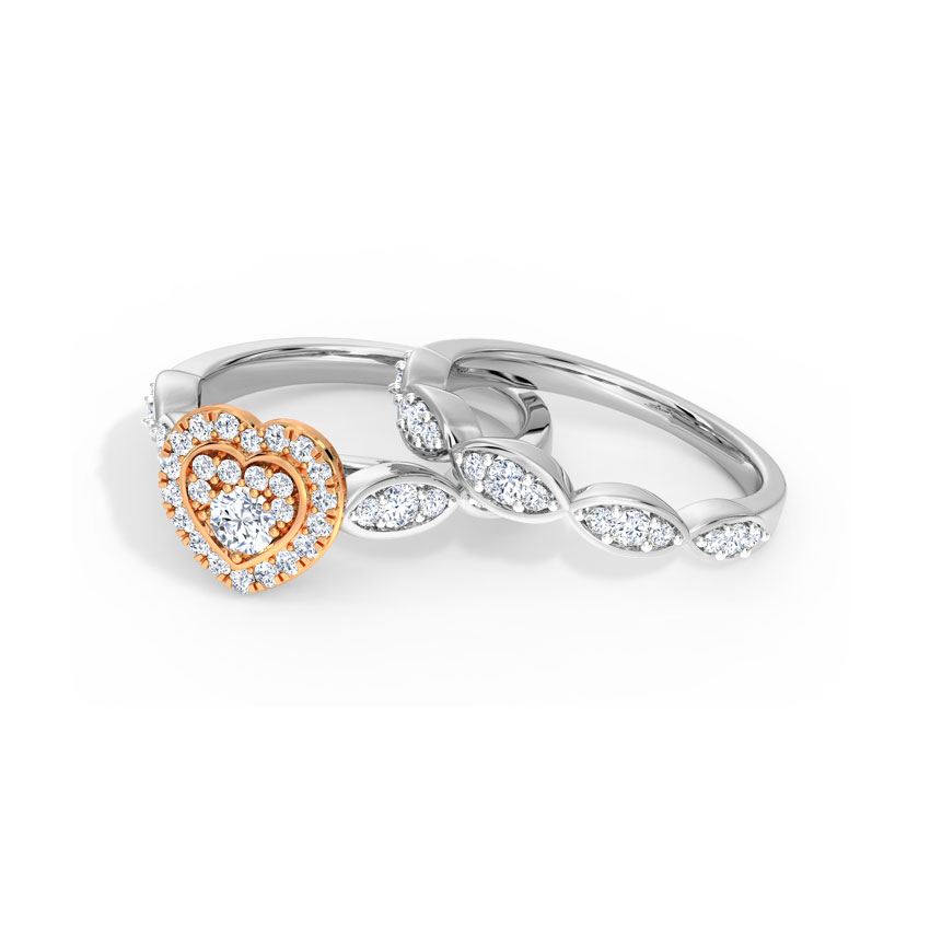 Lustrous Diamond Bridal Ring Set