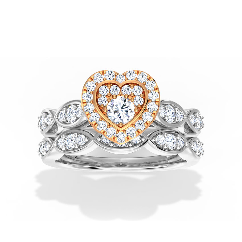 Lustrous Diamond Bridal Ring Set