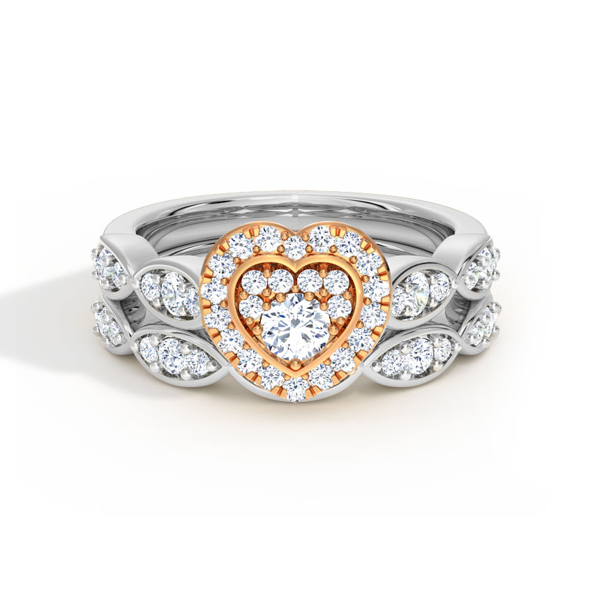 Lustrous Diamond Bridal Ring Set